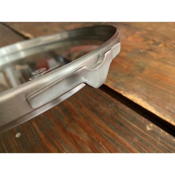 CALPHALON Premier Space-Saving Stainless Steel Glass Lid w/Long Handle - Picture 5 of 8
